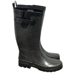 Capelli of New York Rainbow Glitter Rain Boots - Brand New/Never Worn - Size 8